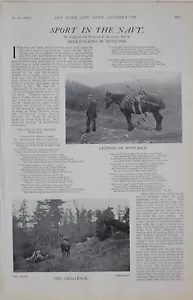 1901 PRINT SPORT IN THE NAVY ON PONY BACK THE CHALLENGE  - Picture 1 of 2