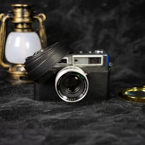 Handmade Real Leather Half Camera Case Bag Cover Shoulder Strap For Yashica 35GS - Picture 1 of 69