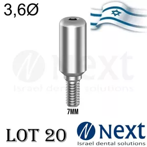 Lote de 20 Tapas Curativas Pilar Titanio Estándar Ø 3.6 mm 7 mm - Imagen 1 de 3