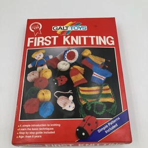 Vintage Galt Toys First Knitting Set – Kids Craft Kit w/ Patterns & Tools - Picture 1 of 7