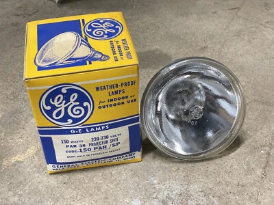 NEW Vintage GE 150W PAR 38 Projector Spot Light Bulb 220v 230v USA - Image 1 of 4