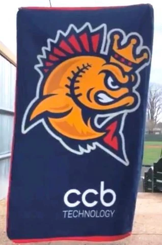 2019 KENOSHA KINGFISH "OPENING DAY" LARGE STADIUM BLANKET SGA LOGO PROMO, SEALED Cover