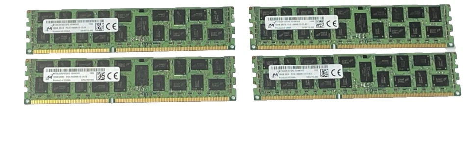 64 GB Micron (4x16GB) MT36JSF2G72PZ-1G9 PC3-14900 (DDR3-1866) Server Ram - Bild 1 von 2