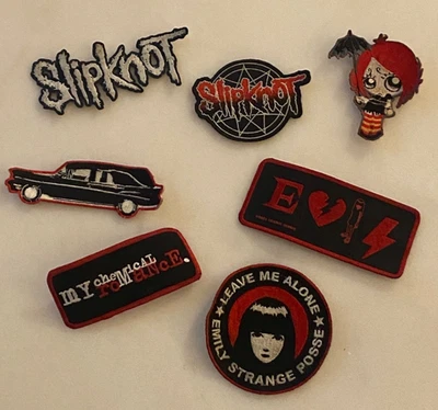 Parches emo gothcore vintage Emily Strange MCR Slipknot Ruby Gloom Goth Y2K Foto 1 de 4