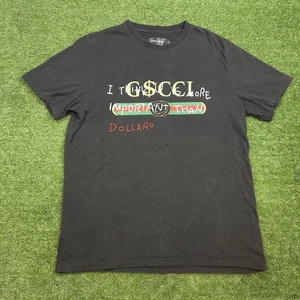 Gucci Boot Men's T-Shirt Size Large "I Think U Are More Important Than $" Black - Picture 1 of 5