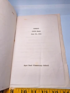 1965 Ager Elementary school 6TH grade Banquet program - Picture 1 of 3