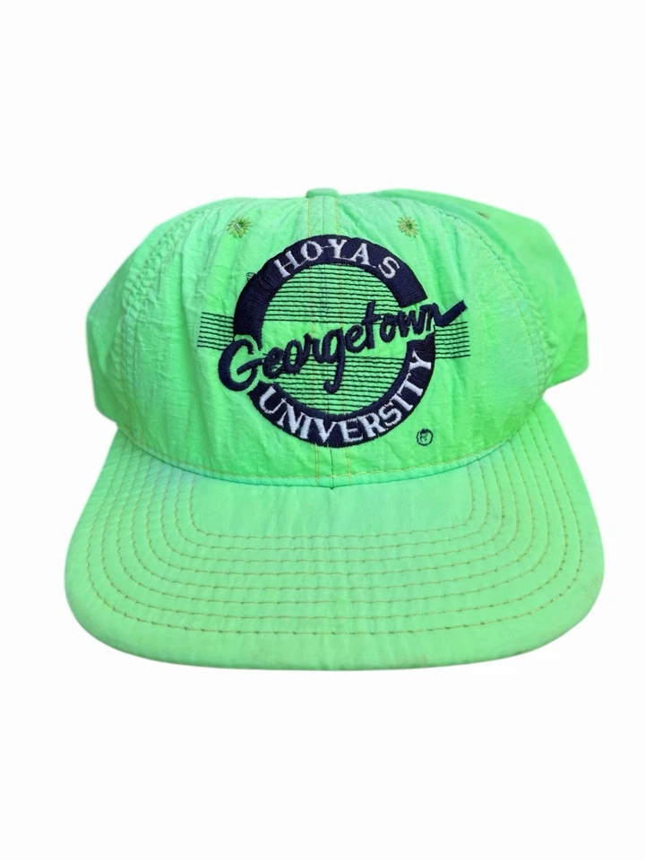De colección Georgetown University NCAA The Game Neón Snapback Sombrero - De Colección Años 90 Raro Foto 1 de 4