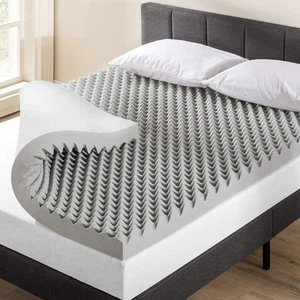 Mellow 4 Inch Egg Crate Memory Foam Mattress Topper with Infusion, Twin XL - Picture 1 of 8