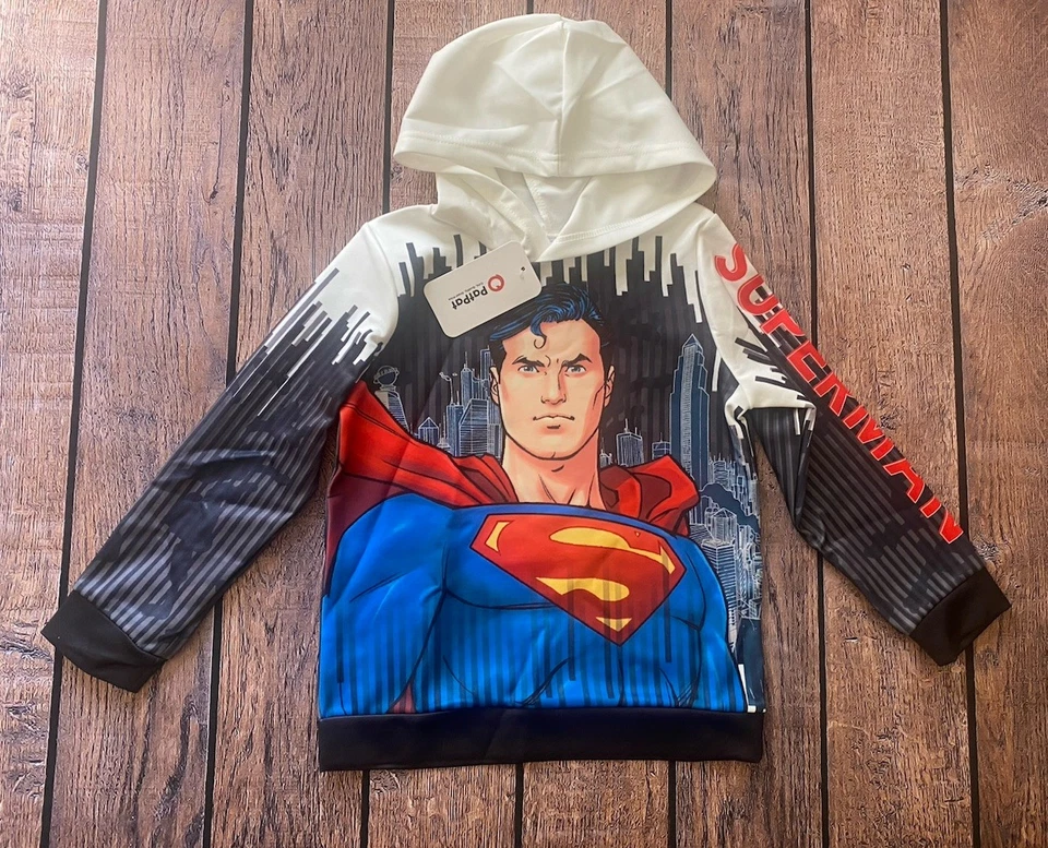 Sudadera con capucha ligera Superman Superhéroe multicolor Pat Pat para niño talla 6-7 años Foto 1 de 1