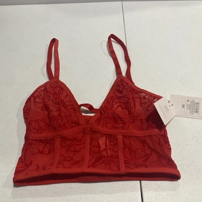 Nuevo con etiquetas Sujetador Pullover Bralette Rojo Auden Para Mujer Suave Sin Forro XS Long Line Foto 1 de 4