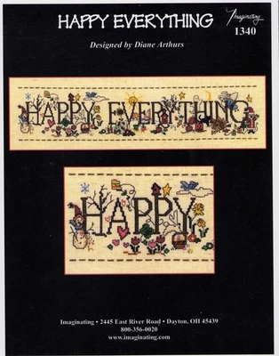 Cross Stitch Imaginating Happy Everything Vintage Pattern - Image 1 of 3