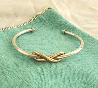 Tiffany & Co. Sterling Silver & 18K Yellow Gold Infinity Knot Cuff Bracelet - Image 1 of 4