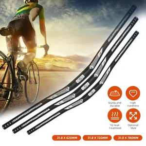 31.8mm MTB Aluminum Alloy Handlebar Cycling 660-780mm Aluminum Riser Bar Bike - Picture 1 of 12