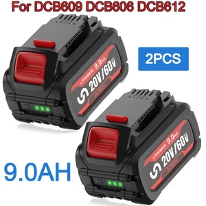 2x 20V 54V 60V 9Ah Battery For DeWalt XR FlexVolt DCB205 DCB206 DCB606 DCB609 - Bild 1 von 8