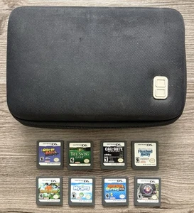 Nintendo DS Game Lot w/ Carrying Case 8 Games Call Of Duty, Diddy Kong, Etc. - Picture 1 of 4
