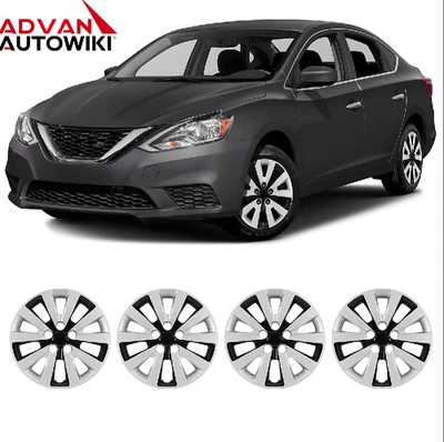 4pcs/set16''Wheel Rim Cover Hubcaps Silver&Black Lacquer For2013-19NISSAN SENTRA - Изображение 1 из 4