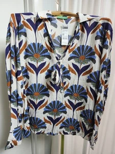 Camicia da donna United Colors Of Benetton Flowy con stampa retrò M - Foto 1 di 4