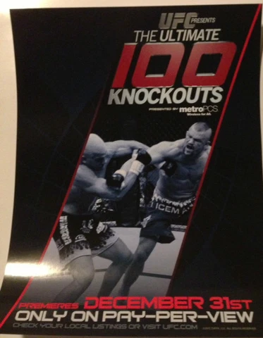 UFC ULTIMATE CHUCK LIDDELL 100 KNOCKOUTS MINI SIZE POSTER 8.5"X 11" Cover