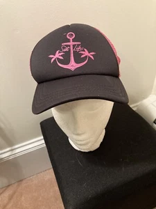 Salt Life Women’s Pink Black Trucker Foam Mesh Adjustable Snapback cap hat OS - Picture 1 of 11