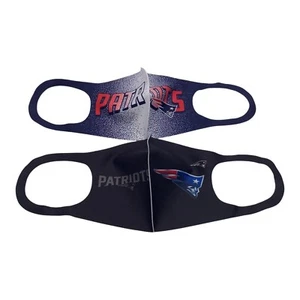 New England Patriots Erwachsene Fanatiker Marke gebunden Gesichtsbedeckung 2er-Pack - Bild 1 von 8