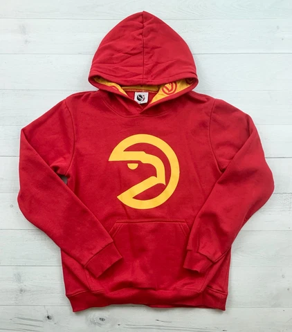 Atlanta Hawks Logo NBA Hooded Sweatshirt Adult Small S Unisex - WORN ONCE Cover