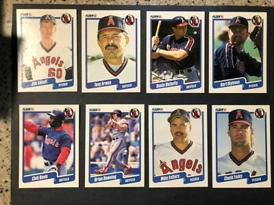 VINTAGE 1990 FLEER BASEBALL CARDS YOU CHOOSE ANAHEIM ANGELS MLB CARD FREE SHIP - Image 1 of 3