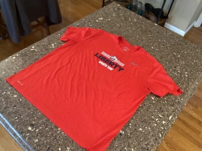 Liberty University Flames Sports Turf Nike Tee Drifit Shirt Men’s 2XL Red - Image 1 of 4