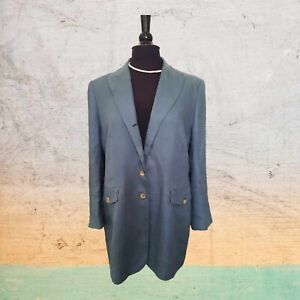 LAURA ASHLEY Sage Green Fully Lined Longer Length Blazer Formal Jacket  14/16