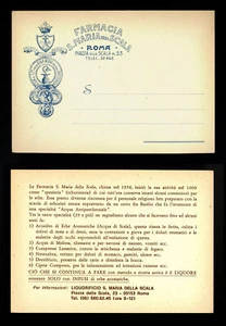 cartolina originale-FARMACIA S.MARIA DELLA SCALA ROMA - Imagen 1 de 1