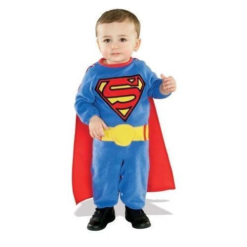 Superman Romper With Cape Jumpsuit Halloween Costume Infant