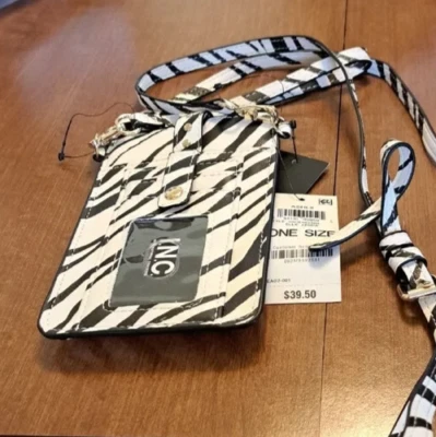 I.N.C. Bolso Bandolera Muñequera Teléfono International Concepts Ashlii Ellie Zebra Foto 1 de 3