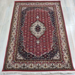 100% Wool Vintage Oriental 4 x 6 Hand Knotted Area Rug Bidjar Medallion 120x180 - Picture 1 of 11