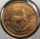 1981 South Africa  1/10 oz Gold  Krugerrand 1/10 oz Gold Bullion Coin Lot#2103