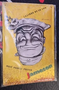 Rex Whistler Jameson Whiskey Reproduction 12" x 8" Tin Sign - Picture 1 of 3