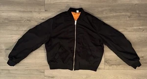 H&M Giubbotto Bomber Nero Uomo L Large - Foto 1 di 14