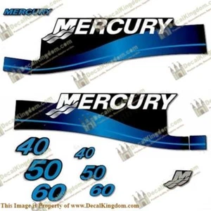 Mercury 40-60hp 2-Stroke Decal Kit 2004 (BLUE) Marine Grade 3M Quality - Picture 1 of 1