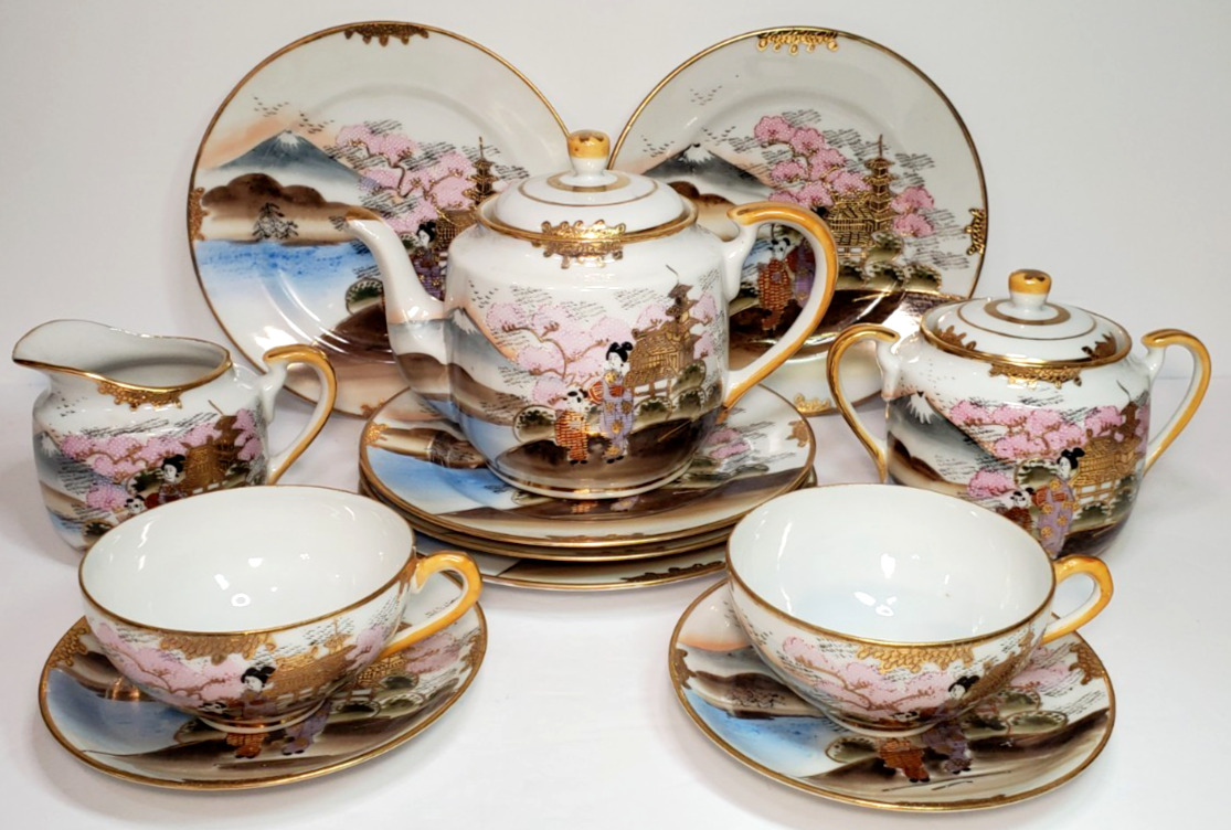 Kutani Tea Set In Collectible Japanese Teapots & Tea Sets Kutani Tea Set In Collectible Japanese Teapots & Tea Sets