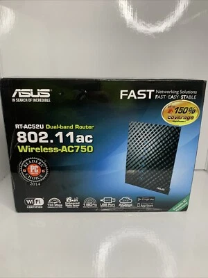 ASUS - RT-AC52U - AC750 Dual Band Gigabit WiFi Router - Image 1 of 2