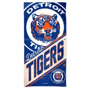 DETROIT TIGERS COOPERSTOWN MLB SPECTRA BEACH TOWEL 30"X60" COTTON PLUSH - Picture 1 of 1