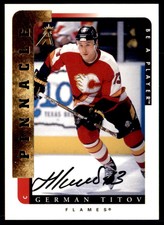 1996-97 Pinnacle Be a Player Autographs German Titov Auto Calgary Flames #49
