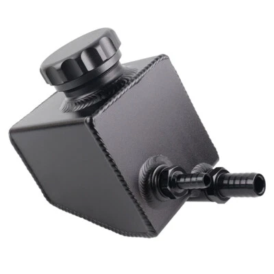 Black For V6 V8 VT VY LS1 LS2 Aluminum Power Steering Pump Fluid Reservoir Tank - Image 1 of 4