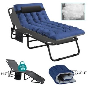 Silla reclinable ajustable plegable portátil de 4 posiciones para adultos - Imagen 1 de 12