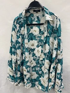 Goldie Green & White Floral Shirt Size S/M - Picture 1 of 4