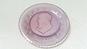 ¿Punto de pareja de 4"??-Diseño de placa de vidrio/"Coraje" y estrellas en diseño-Cara de hombre-P.Púrpura - Imagen 1 de 6