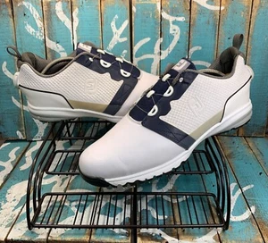 Footjoy Contour Fit BOA System Golf Shoes White/Navy Style 54099 Size 13M - Picture 1 of 10