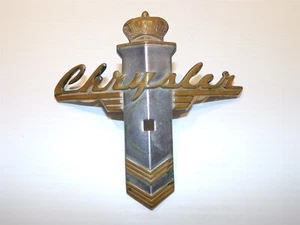 1941 Chrysler Front Emblem - Above Grill New Yorker Windsor Imperial - Picture 1 of 3