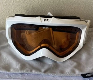 Anon Women’s Ski Snow Goggles White Orange Lens White Band - Picture 1 of 7