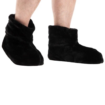 ZAPATILLAS HOMBRE TERCIOPELO NEGRO FELPA CON LANA MERINO COLOR LISO Foto 1 de 4