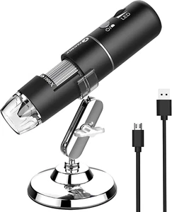 Wireless Digital Microscope HD Camera 50X-1000X Magnification Stand Phone Adapt - Picture 1 of 9