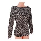 Women's Warehouse Blouse Top Size 8 Color Black Sleeves Long Excellent Condition